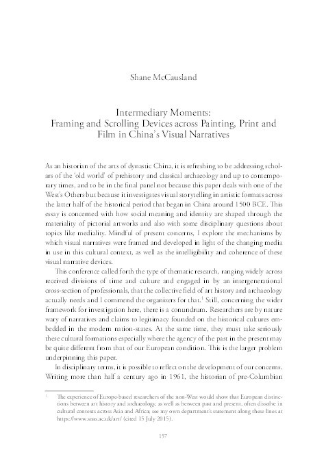 Intermediary Moments: Framing and Scrolling Devices Across Painting, Print and Film in Chinese Visual Narratives Thumbnail