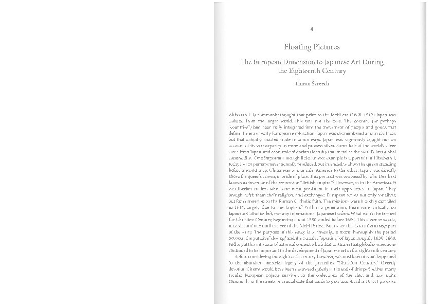 Floating Pictures: The European Dimension to Japanese Art During the Eighteenth Century Thumbnail