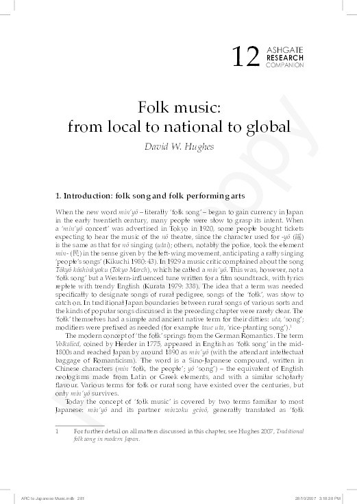 Folk music: from local to national to global Thumbnail