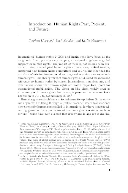 Introduction: Human Rights Past, Present and Future Thumbnail