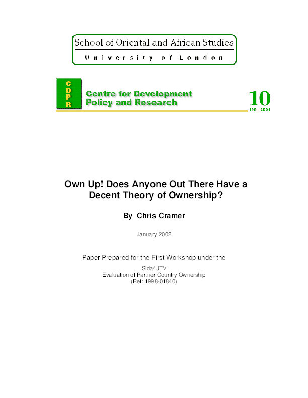 Own up! Does anyone out there have a decent theory of ownership? Thumbnail