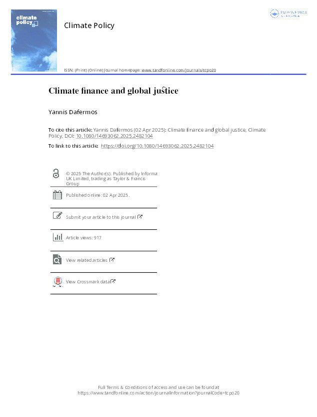 Climate finance and global justice Thumbnail