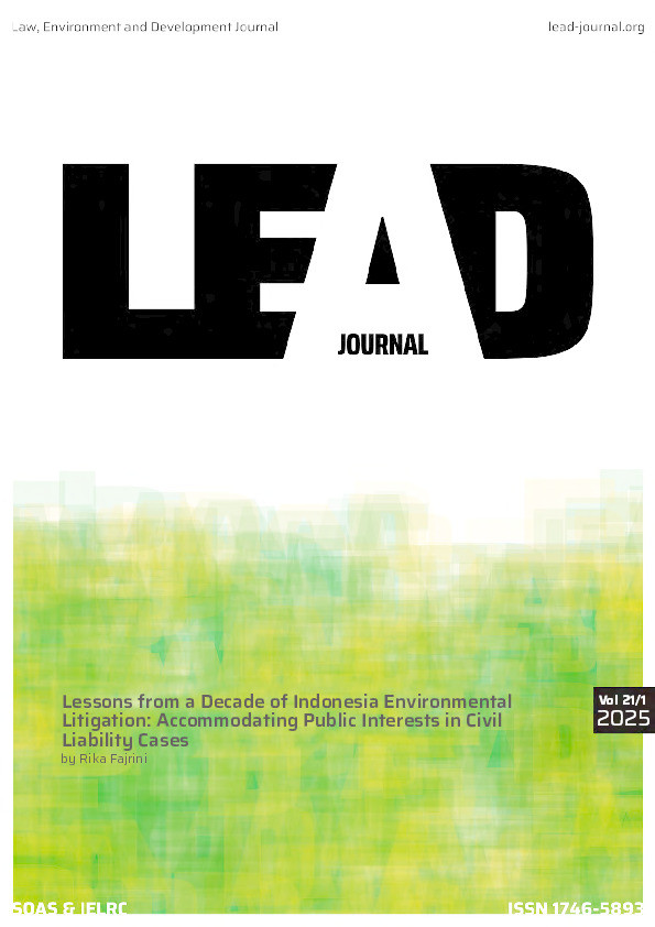 Lessons from a Decade of Indonesia Environmental  Litigation: Accommodating Public Interests in Civil  Liability Cases Thumbnail