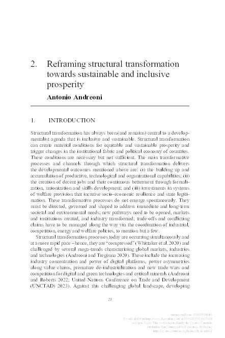 Reframing structural transformation towards sustainable and inclusive prosperity Thumbnail